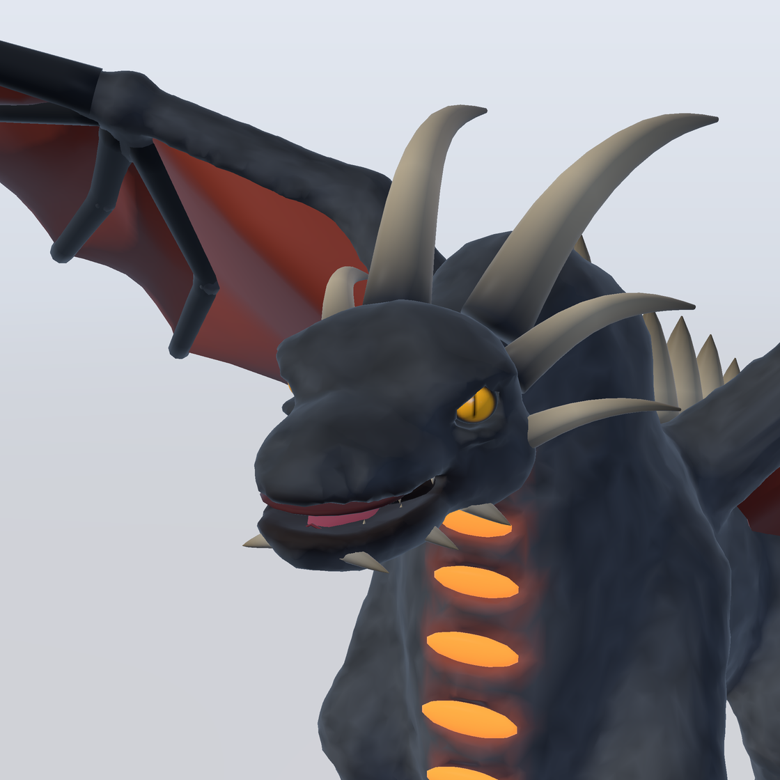 The Western Drake model’s head, close up