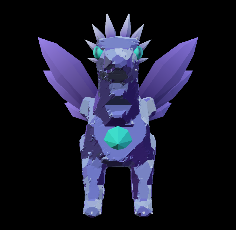Crystal Wyrmling from the front