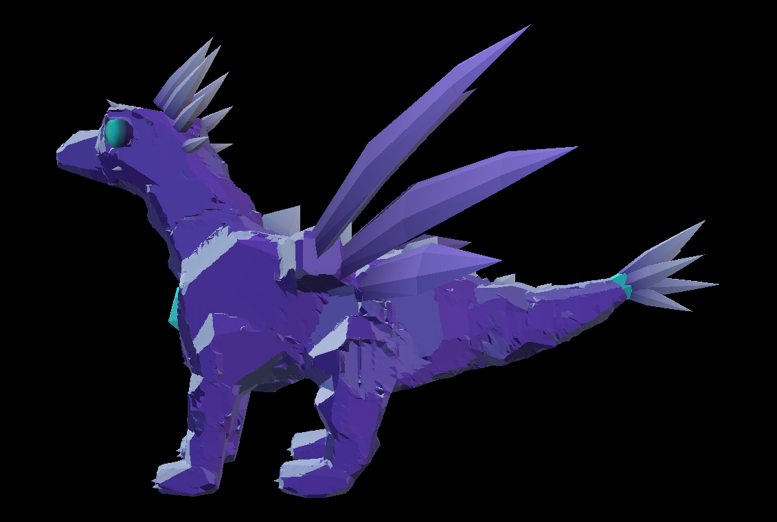 Crystal Wyrmling in profile