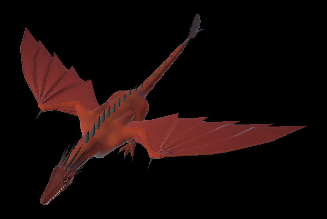 Fire Wyvern from above