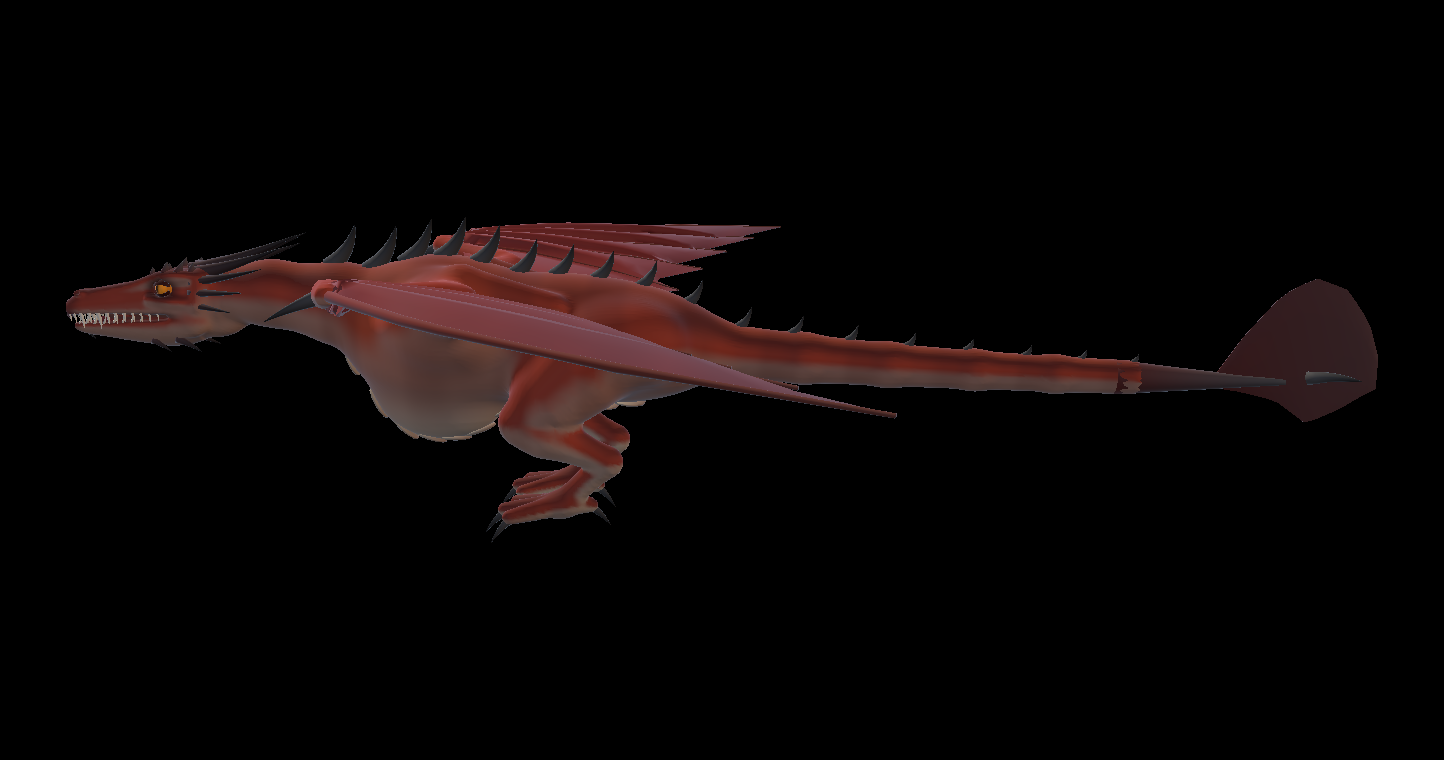 Fire Wyvern in profile